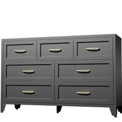 Wide Low-Profile 7-Drawer Dresser