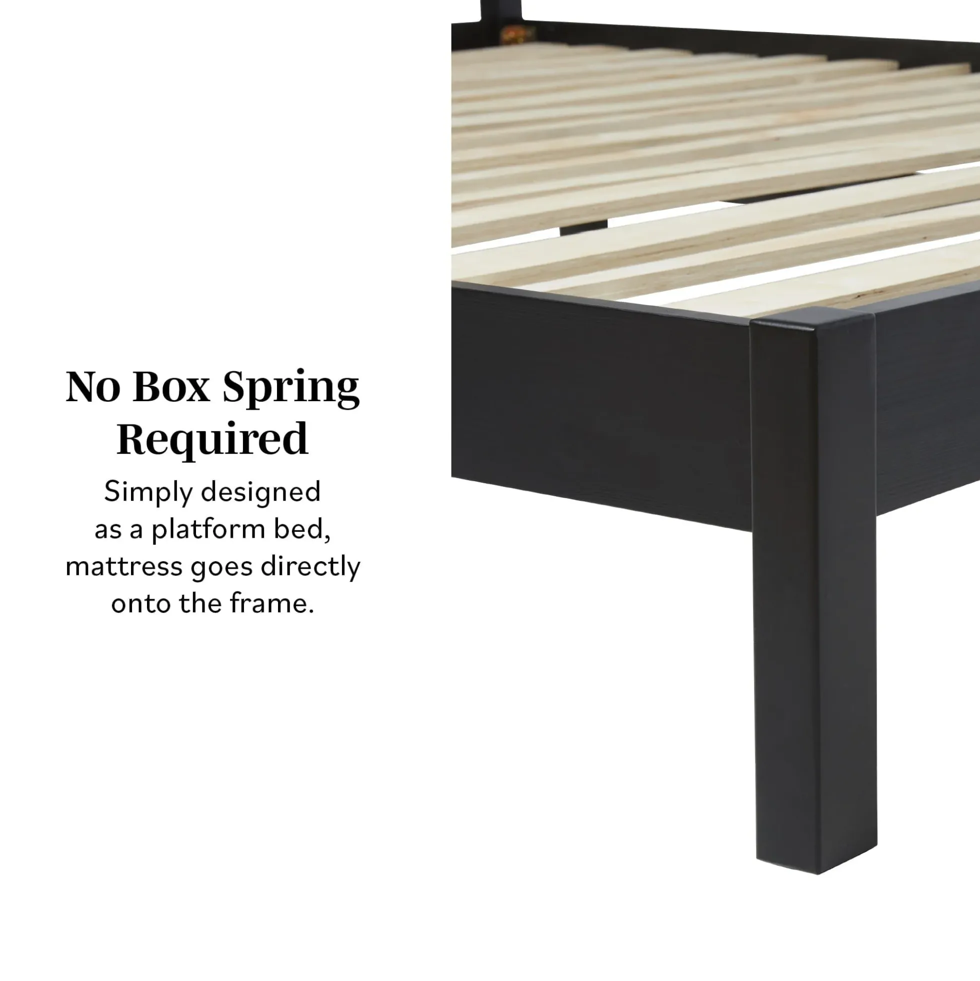 Yasmina Solid Wood Rattan Paneled Platform Bed (Queen or King)