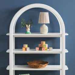 Zoey Modern Arched Wood Cabinet Storage Bookcase