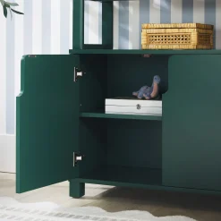 Zoey Modern Arched Wood Cabinet Storage Bookcase