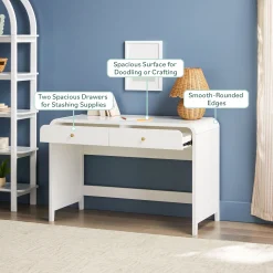 Zoey Modern Curve Design Writing Desk